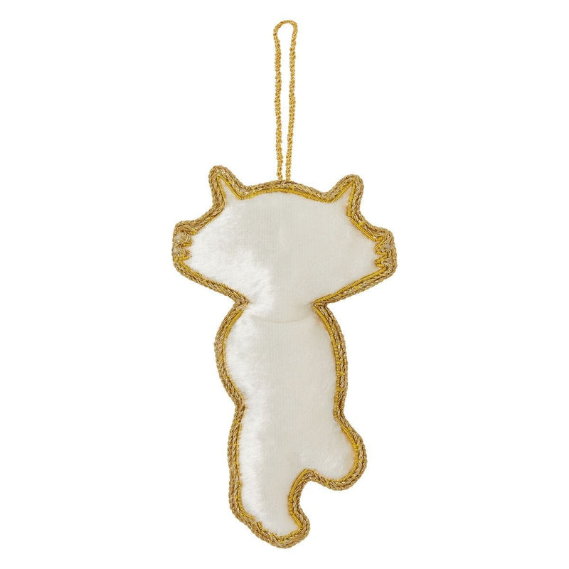 Fortnum's cat embroidered decoration 11cm, UK version