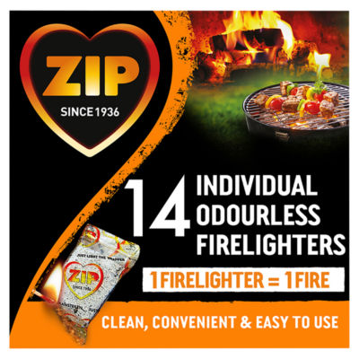 Zip individual odourless firelighters 14 pack, UK version