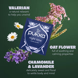 Pukka night time chamomile herbal tea 20g, imported from the UK