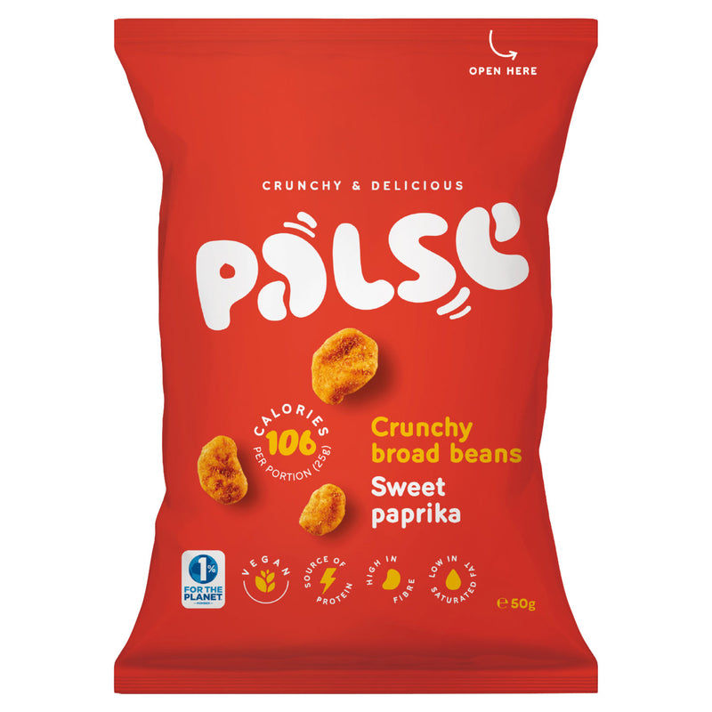 Pulse crunchy broad beans sweet paprika 50g, UK version