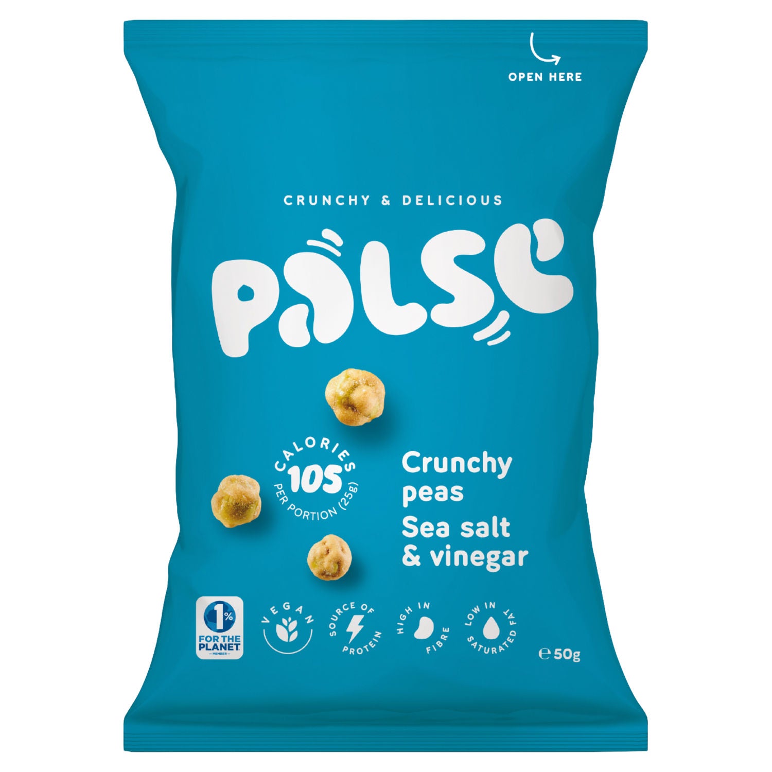 Palse crunchy peas sea salt and vinegar 50g, UK version