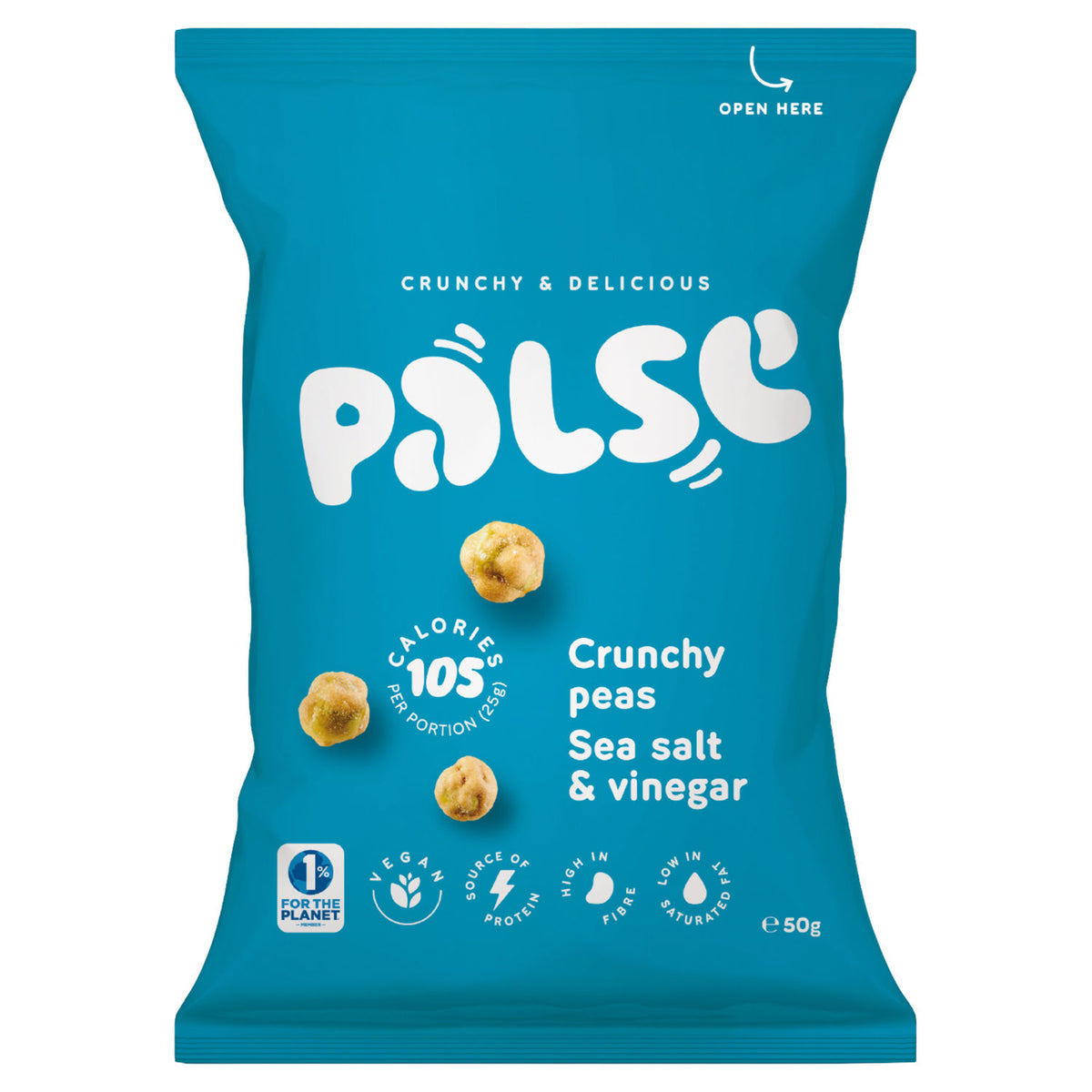 Palse crunchy peas sea salt and vinegar 50g, UK version