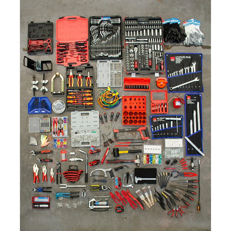 Hilka 1730 piece mechanics tool kit with 15-drawer chest, UK version