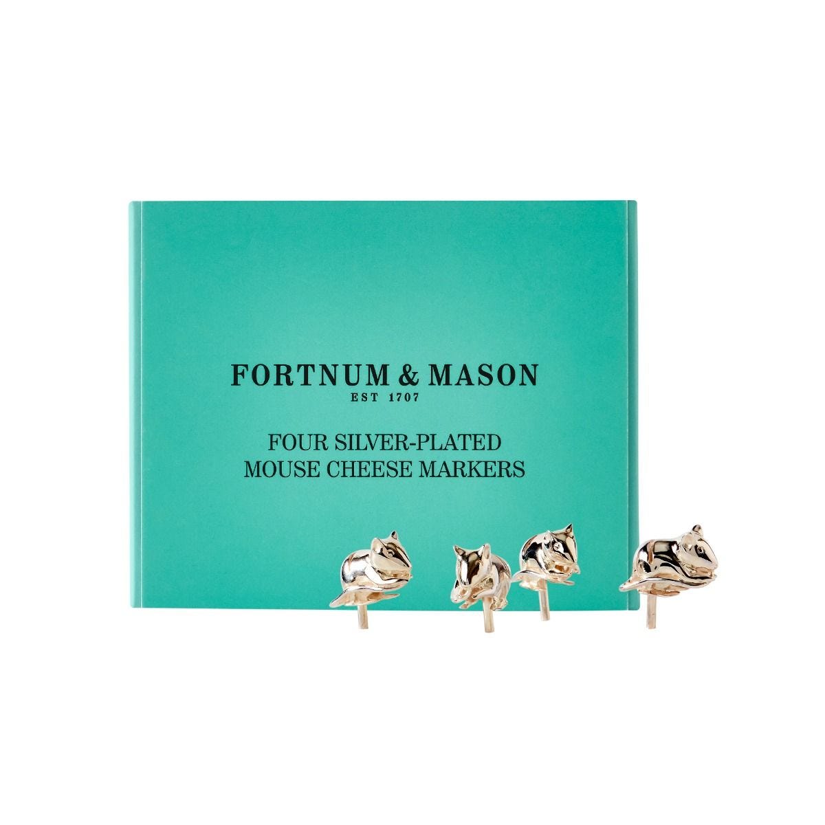 Fortnum's silver-plated cheese markers set of 4, UK version