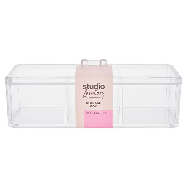Studio London storage box clear grey 23.3cm (British brand)