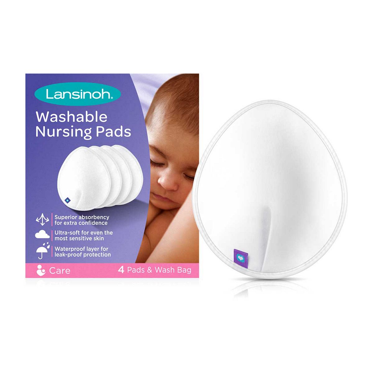 Lansinoh Washable Nursing Pads - Pack of 4, White GOODS Boots   