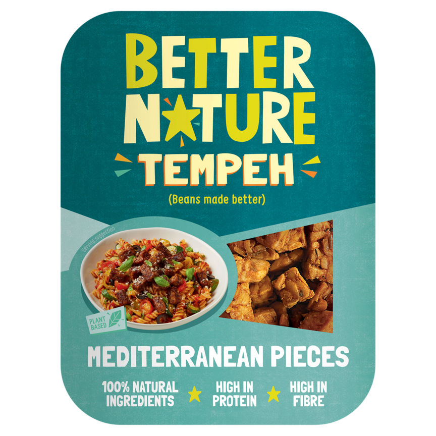 Better Nature Tempeh Mediterranean Pieces 180g GOODS ASDA   