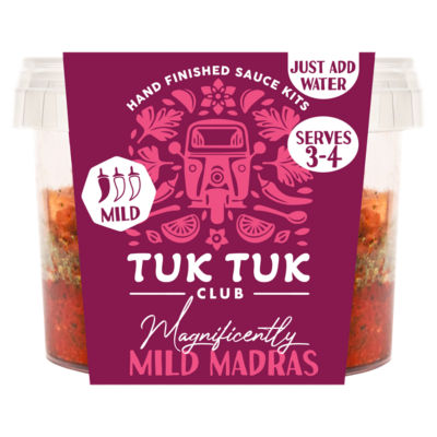 Tuk Tuk Club curry sauce kit Magnificently Mild Madras 135g, UK version