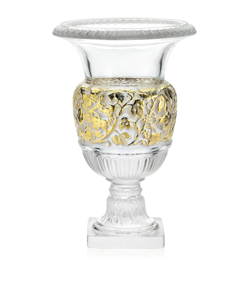 Lalique Versailles Gold-Stamped Vase 34.5cm, UK version
