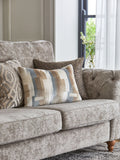 Black/White Cut Velvet Retro Etch 59 x 59cm Cushion