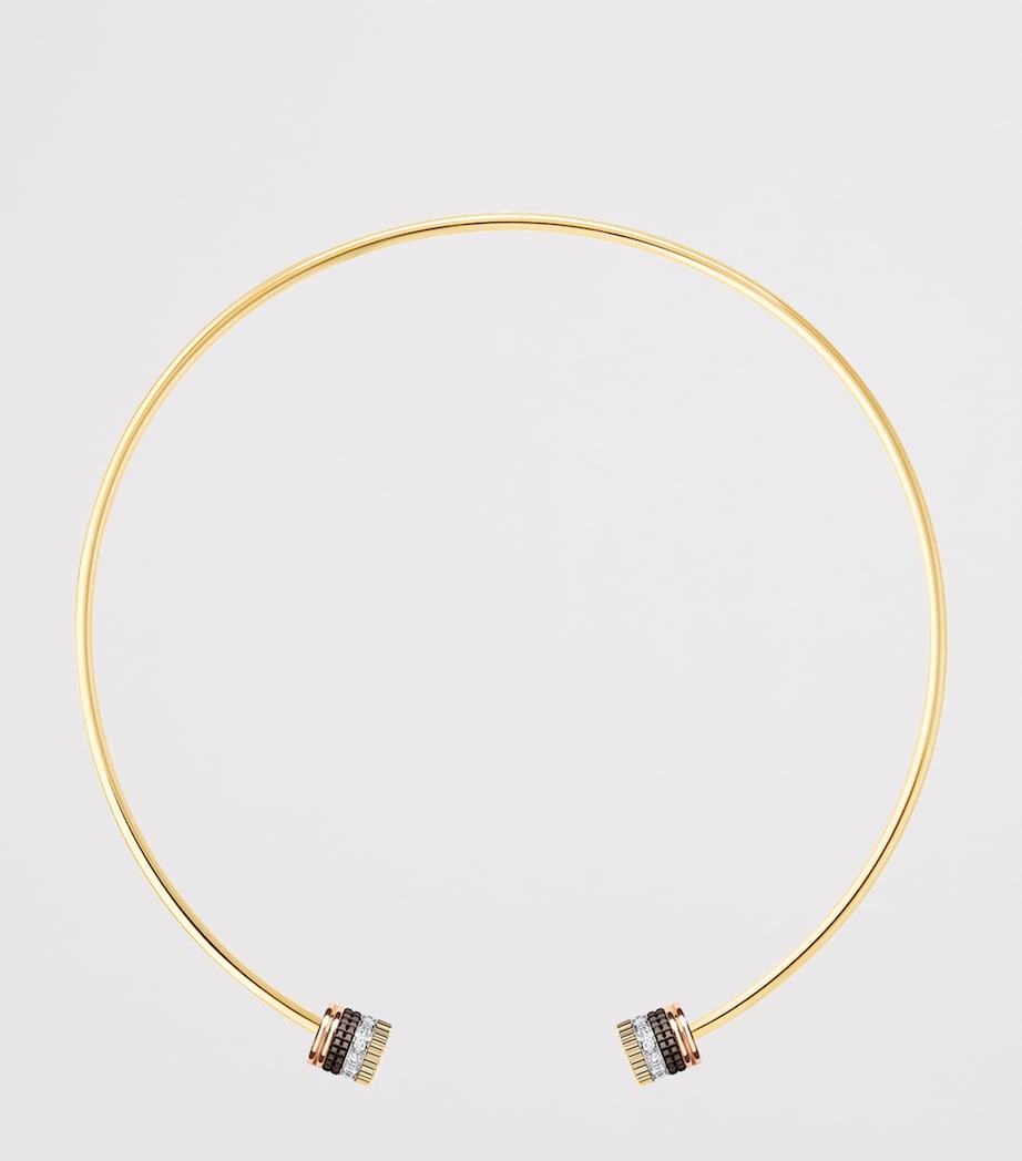 Boucheron Quatre Classique open necklace yellow gold diamond, UK version