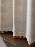 Orla Kiely Orange Multi Stem eyelet curtains (British brand)