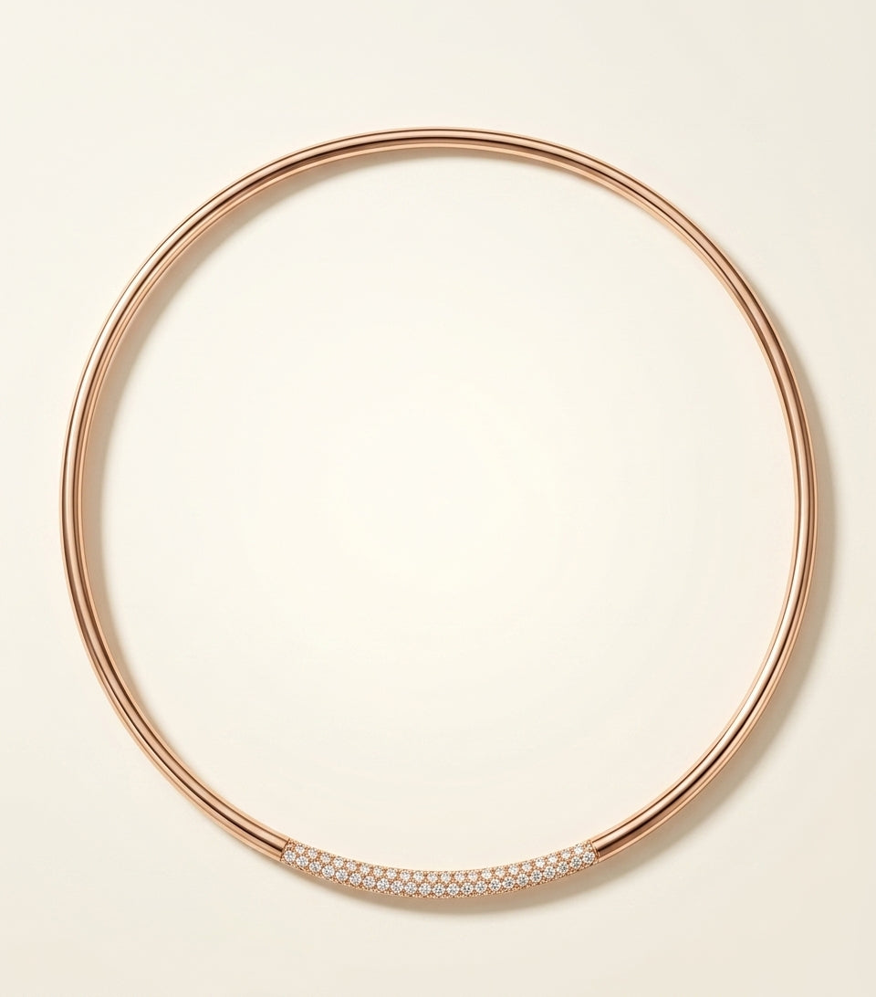 Cartier Juste un Clou rose gold diamond torque necklace (British brand)