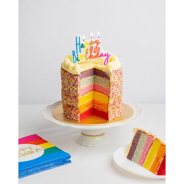 Talking Tables Rainbow Happy Birthday Napkins   20 per pack