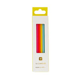 Rainbow Birthday Candles with Holders   16 per pack GOODS M&S   