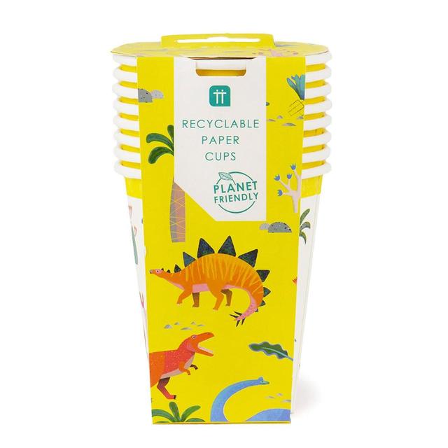 Dinosaur Recyclable Paper Party Cups   8 per pack GOODS M&S   