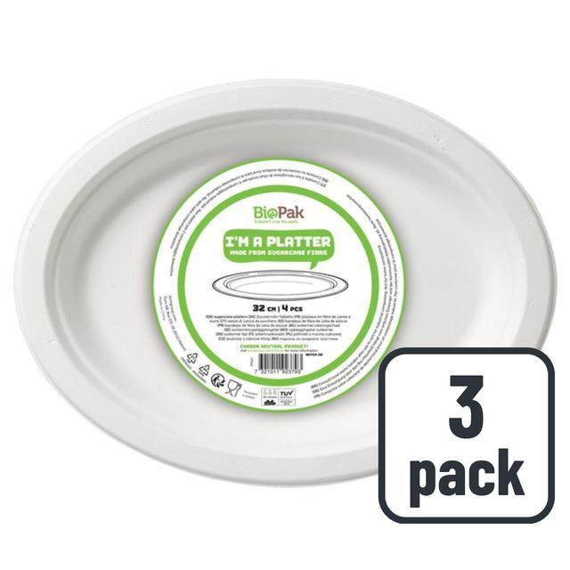 White Microwaveable Buffet Platters   3 per pack GOODS M&S   