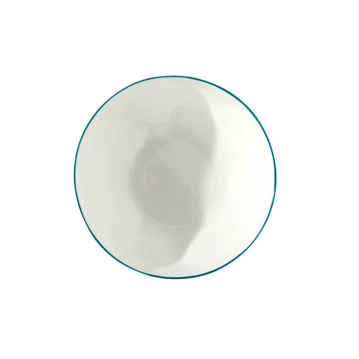 Feldspar teal cereal bowl in fine bone china 16cm (British brand)