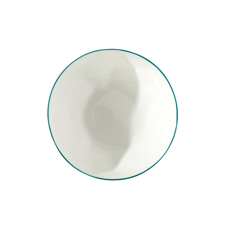 Feldspar teal cereal bowl in fine bone china 16cm (British brand)