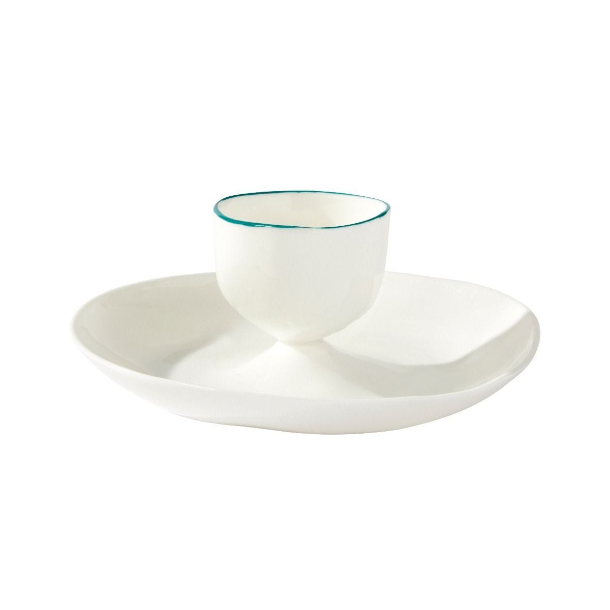 Feldspar fine bone china teal egg cup, imported from the UK