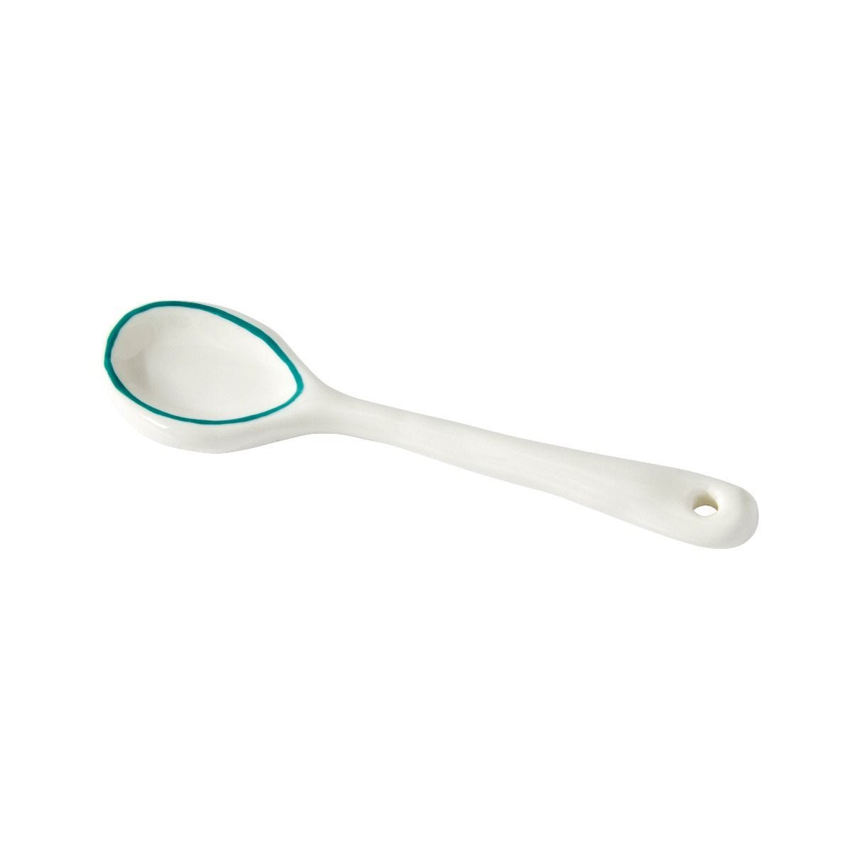 Feldspar fine bone china teal spoon 10cm - British product