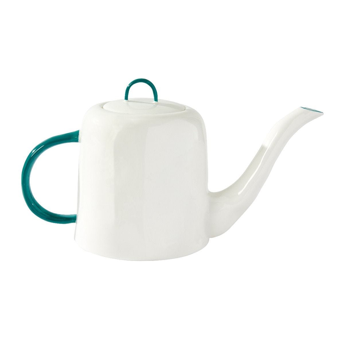 Feldspar teal fine bone china teapot 1 litre - British product