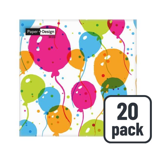 Balloons Paper Napkins   20 per pack GOODS M&S   