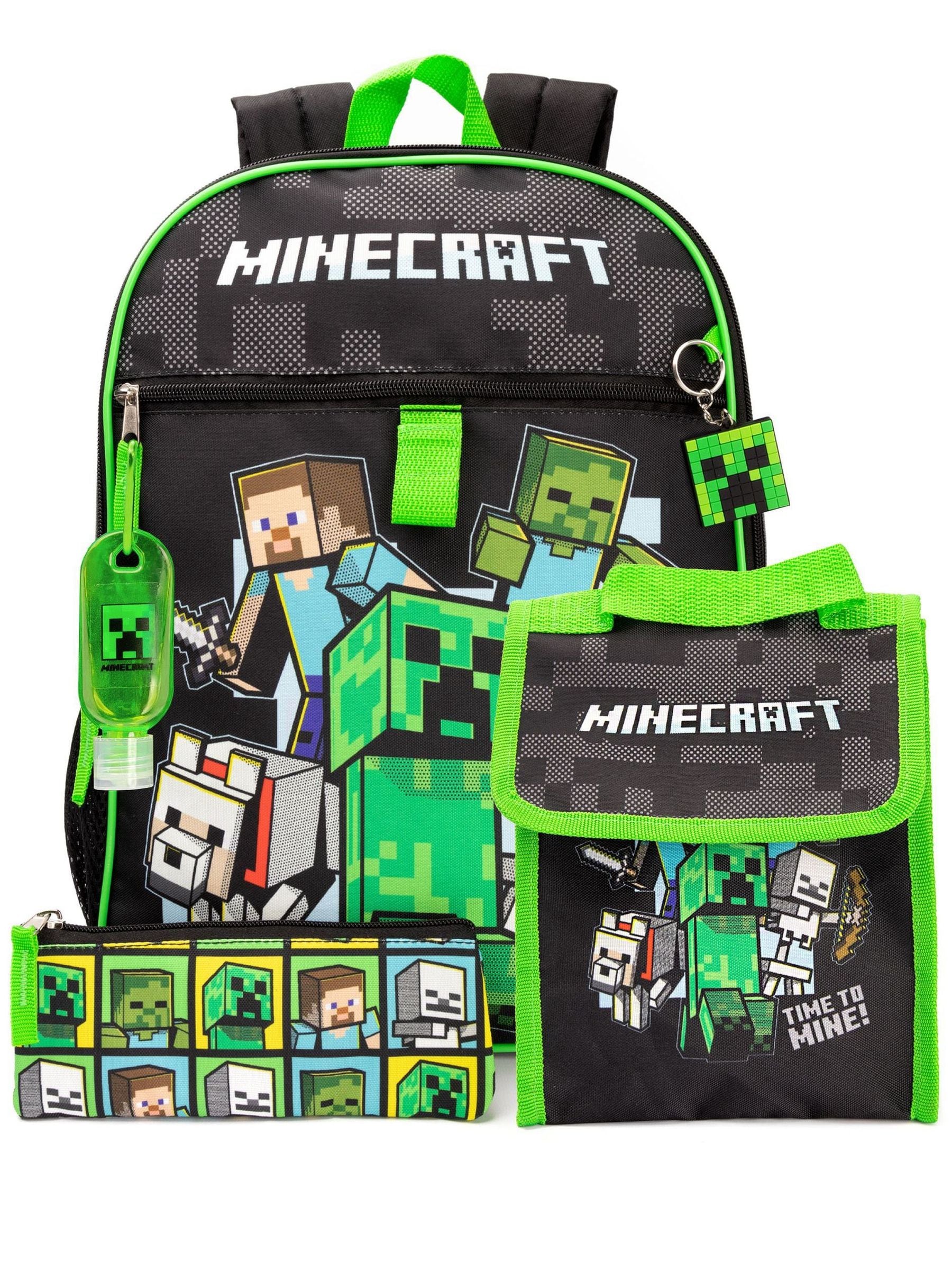 Vanilla Underground Minecraft backpack set in black (British brand)