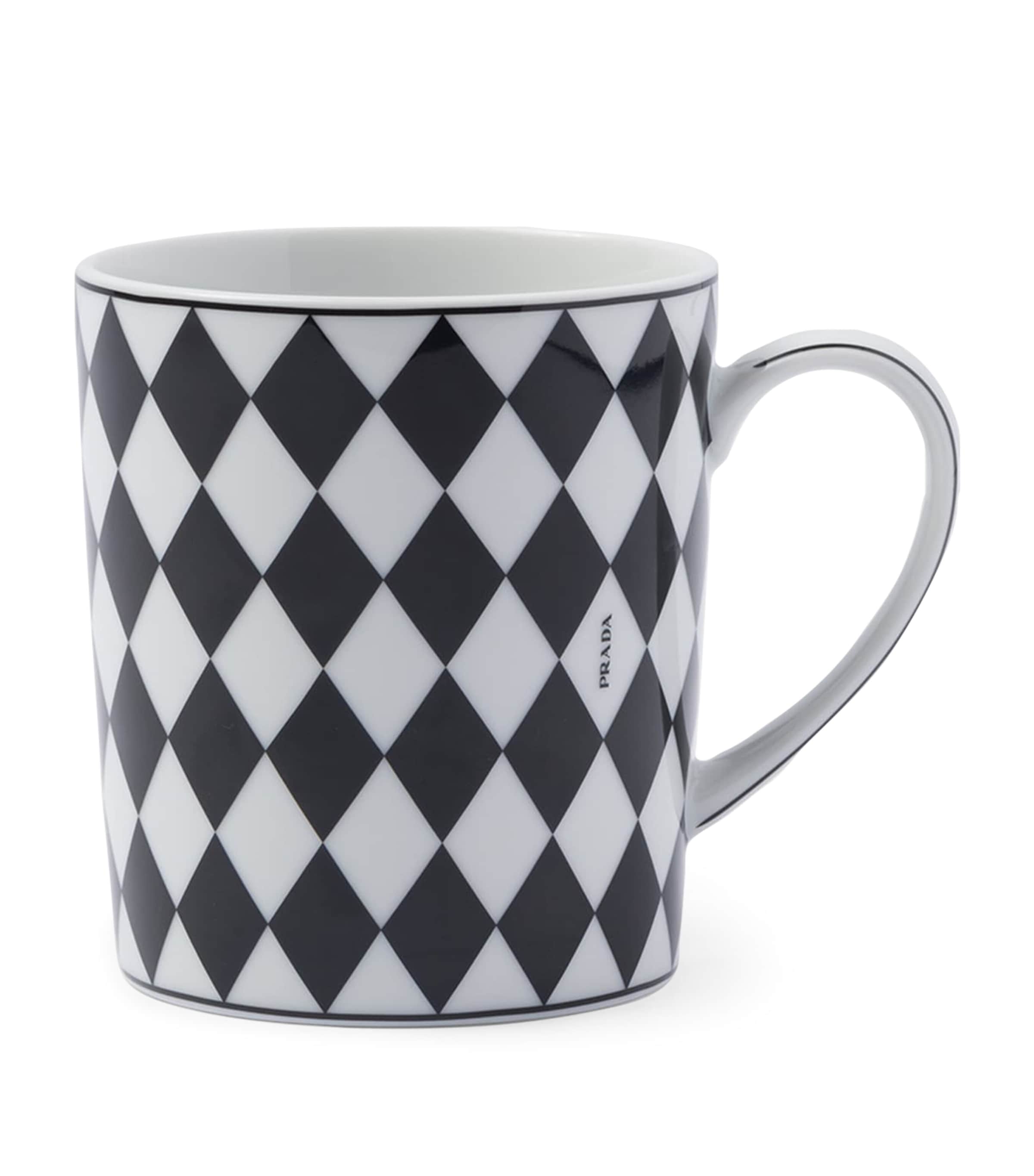 Prada porcelain checkerboard mug, imported from the UK
