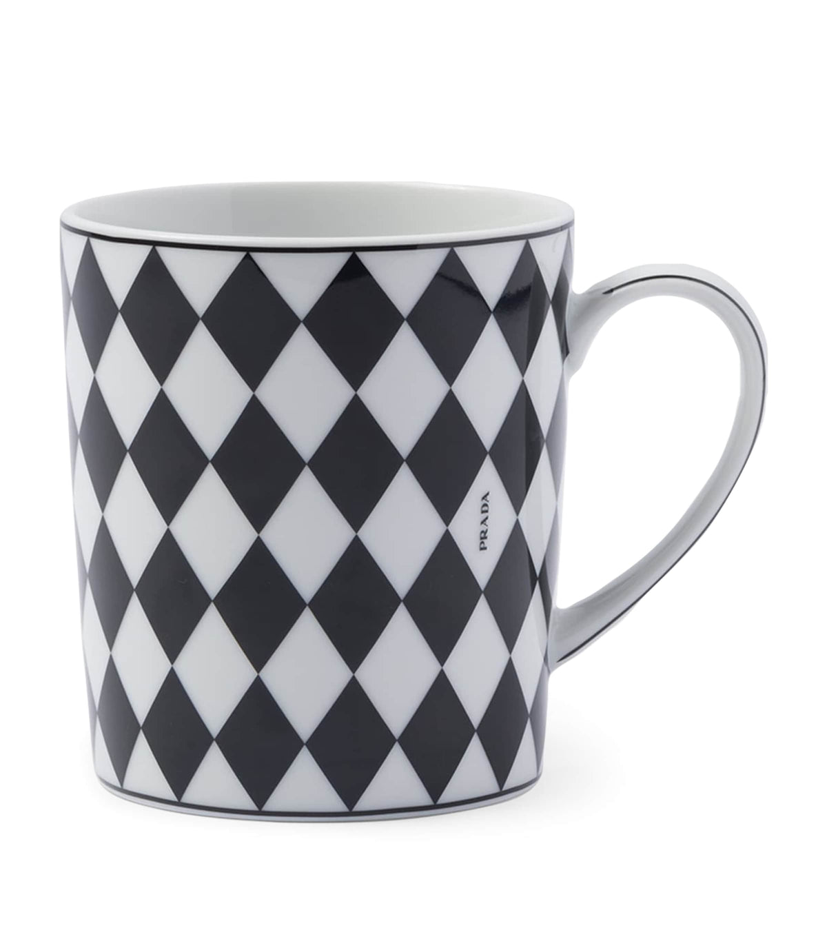 Prada porcelain checkerboard mug, imported from the UK