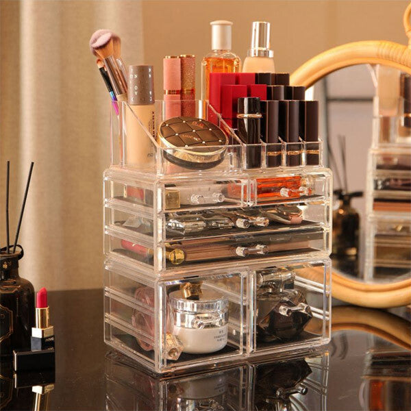 Livingandhome clear acrylic makeup organizer 24cm, UK version