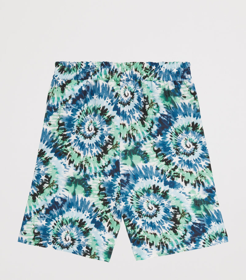Palm Angels Kids Spiral Tie-Dye Shorts 4-12+ years, imported from the UK