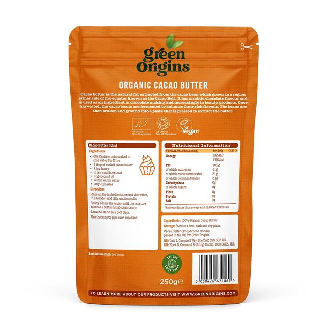 Green Origins Organic Cacao Butter   250g GOODS M&S   