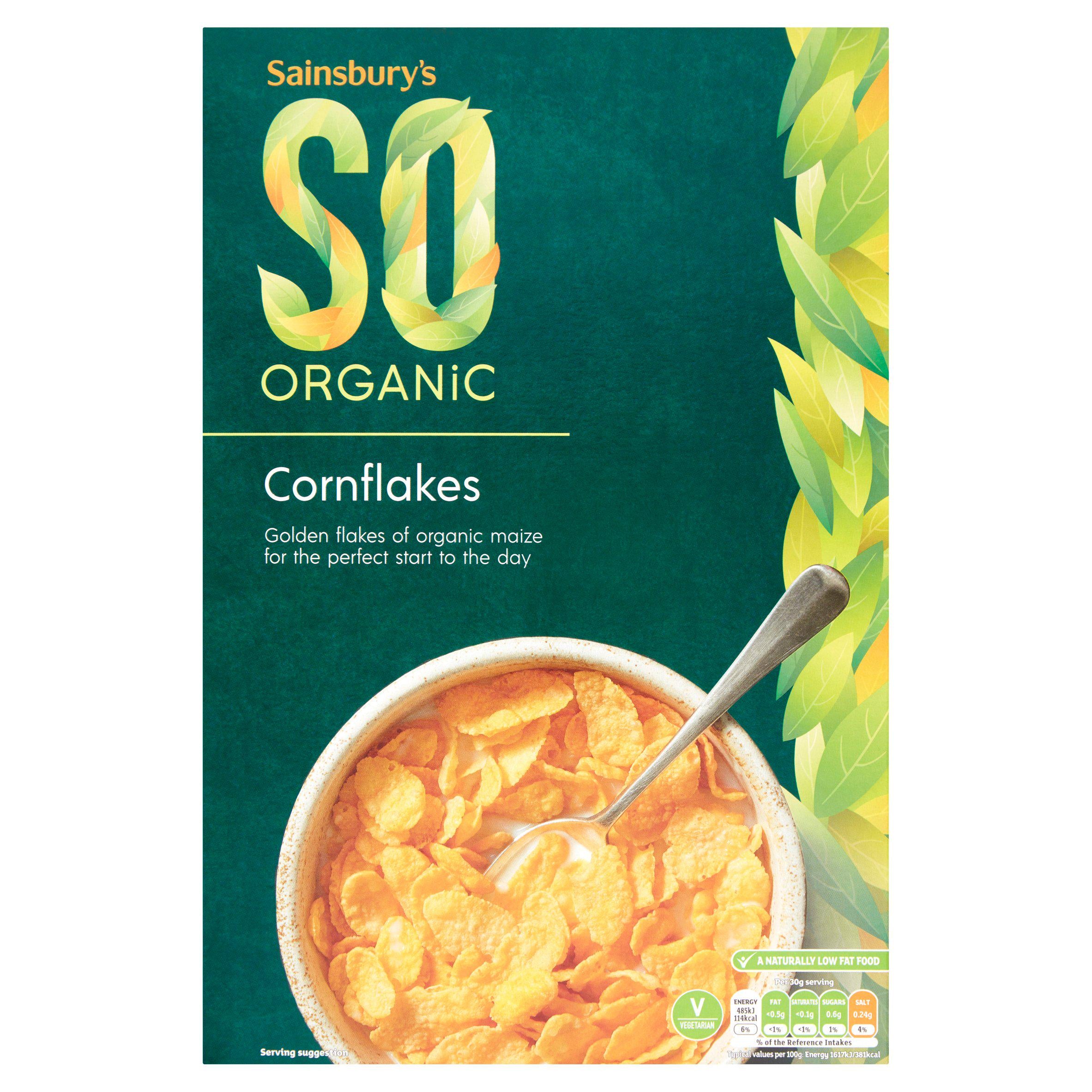 Sainsbury's Cornflakes, SO Organic 375g cereals Sainsburys   