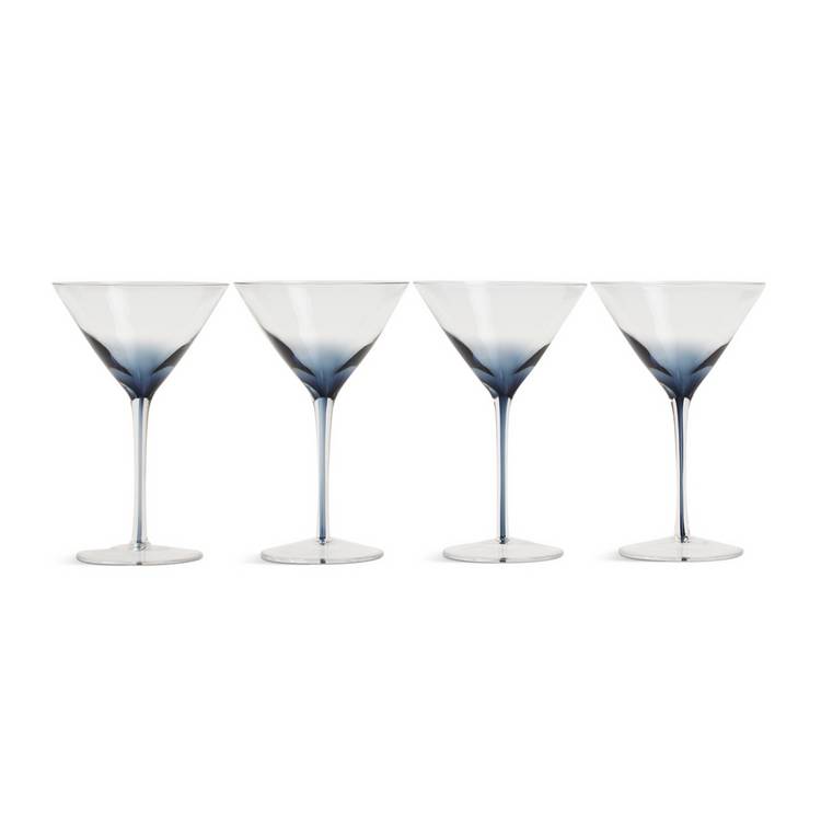 Habitat martini glasses set of 4 dark blue gradient - British product