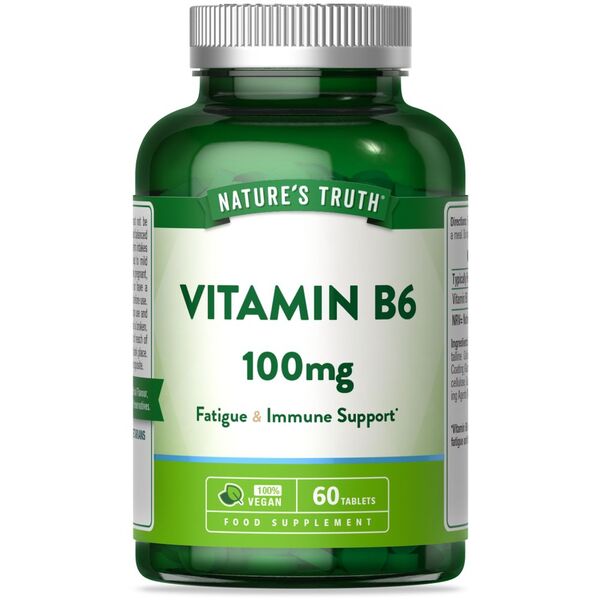 Nature's Truth Vitamin B6 100mg 60 tablets, imported from the UK