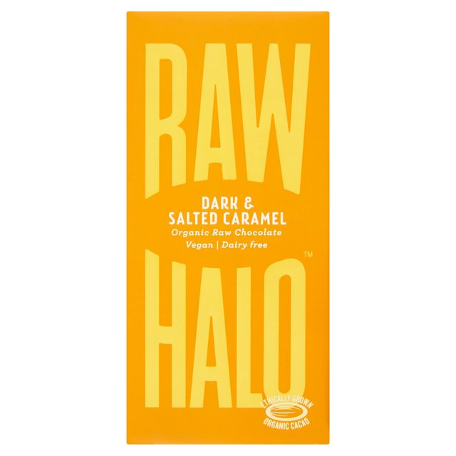 Raw Halo Vegan Dark & Salted Caramel Chocolate Bar   70g GOODS M&S   