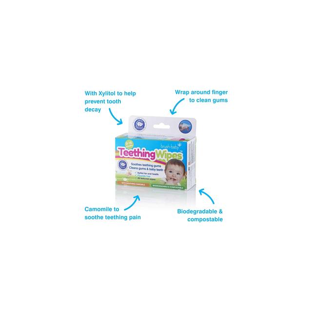 Brush-Baby Teething Wipes   20 per pack