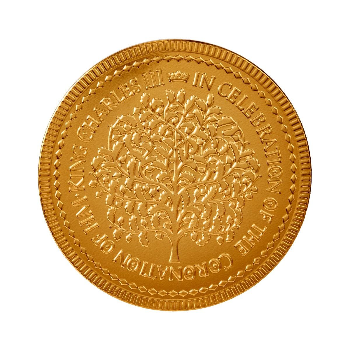 Fortnum's coronation chocolate coin in decorated keepsake tin, UK version