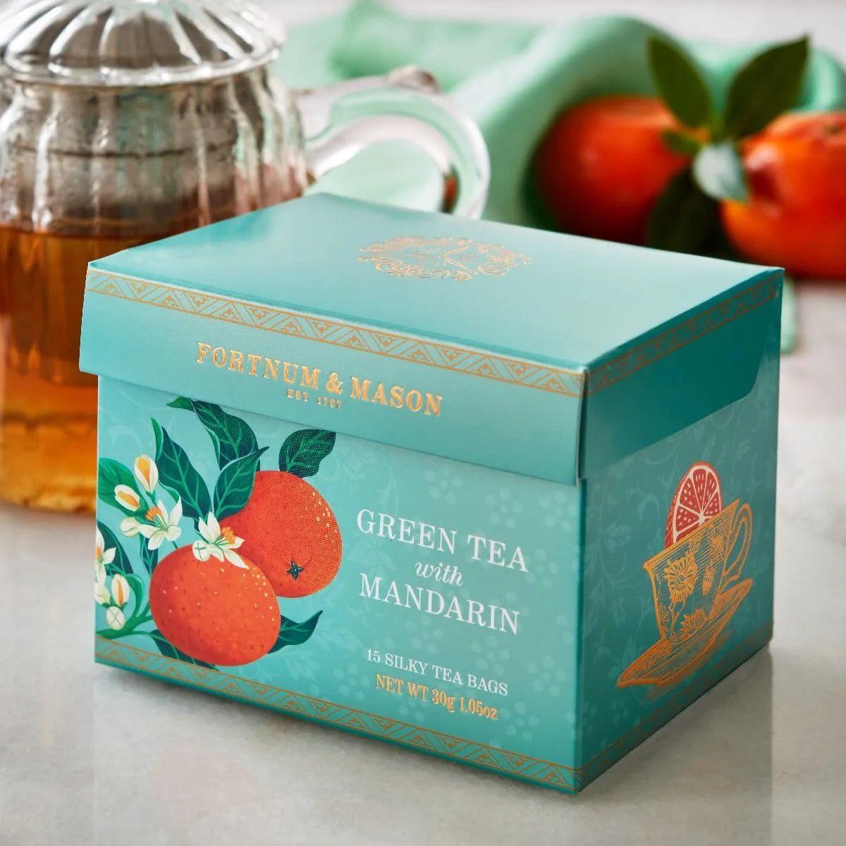 Green tea with mandarin silky tea bags 30g - British product