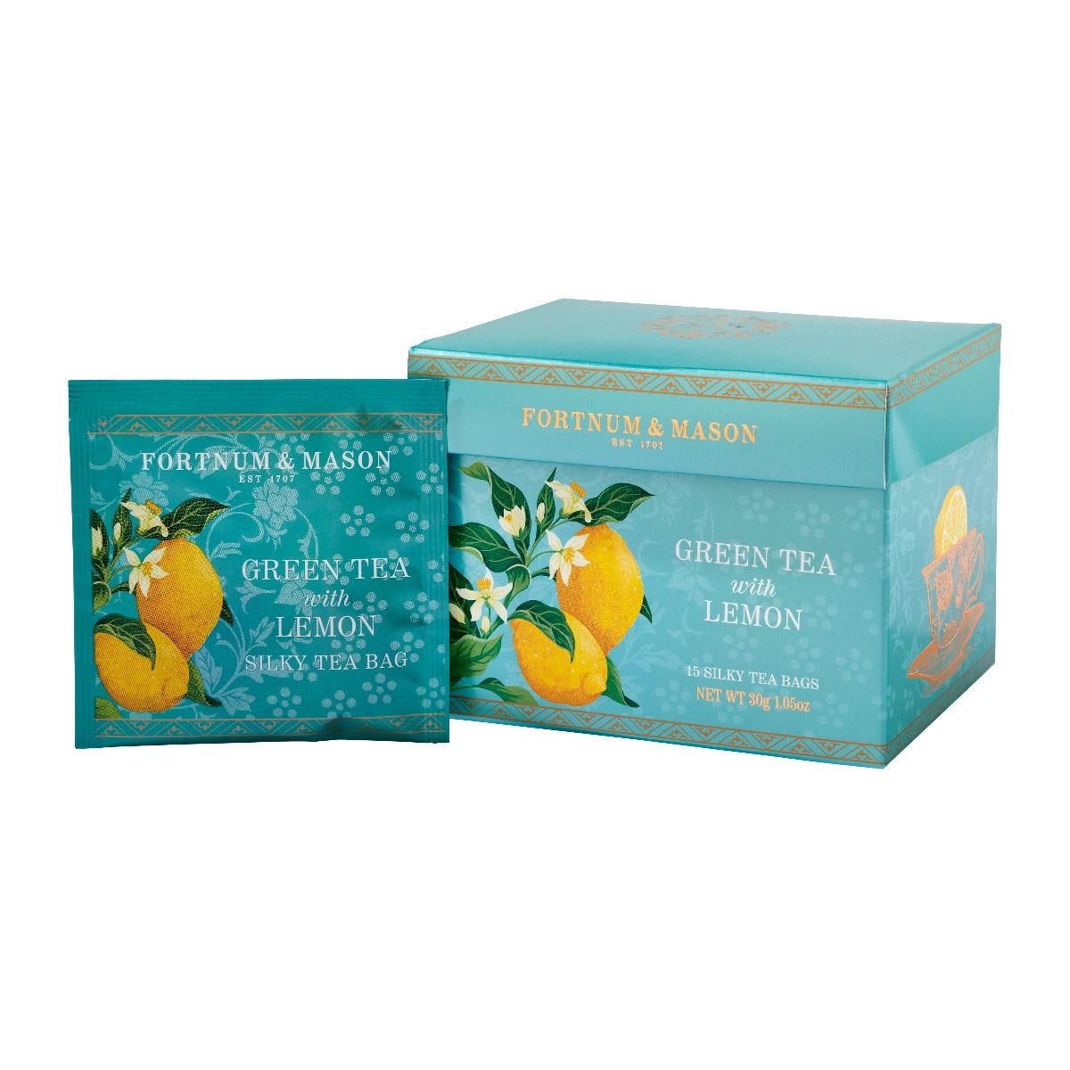 Green Tea with Lemon silky tea bags 30g, UK version