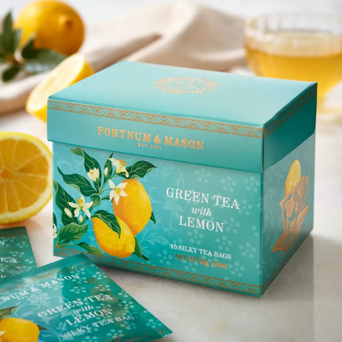 Green Tea with Lemon silky tea bags 30g, UK version