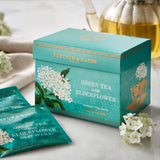 Green tea with elderflower silky tea bags 30g, UK version