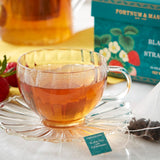 Black tea with strawberry 15 silky tea bags 30g (British brand)