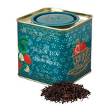 Black tea with strawberry loose leaf caddy 125g, UK version