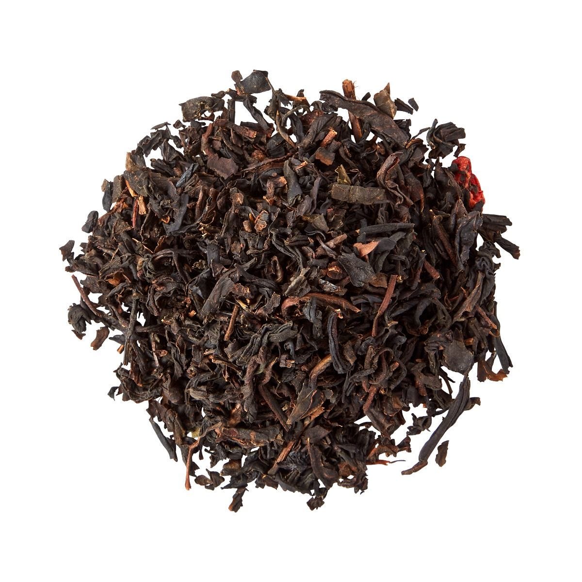 Black tea with strawberry loose leaf caddy 125g, UK version