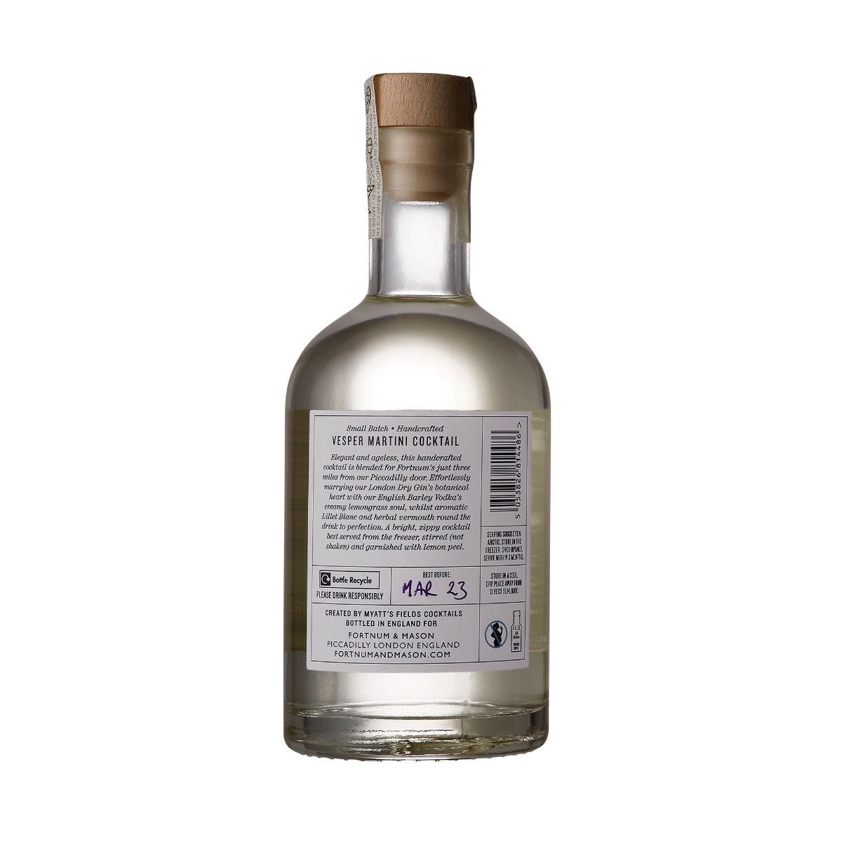 Fortnum's Vesper Martini cocktail 35cl, imported from the UK