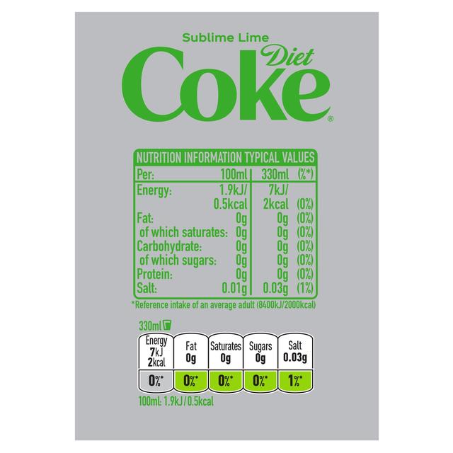 Diet Coke Sublime Lime   8 x 330ml GOODS M&S   