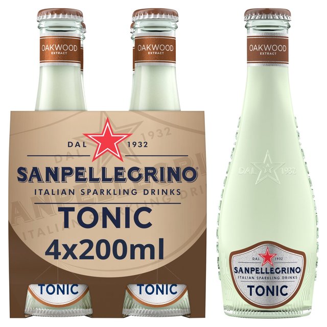 San Pellegrino Oakwood Tonic Water Glass   4 x 200ml GOODS M&S   