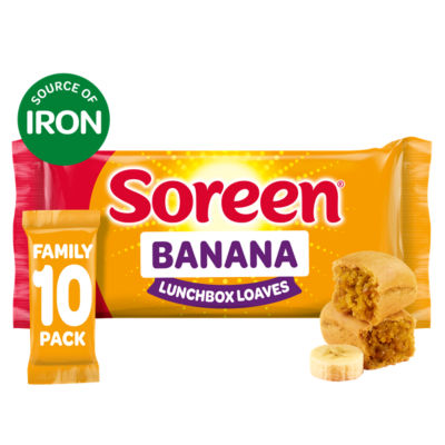 Soreen banana lunchbox loaves 10 pack 300g, UK version